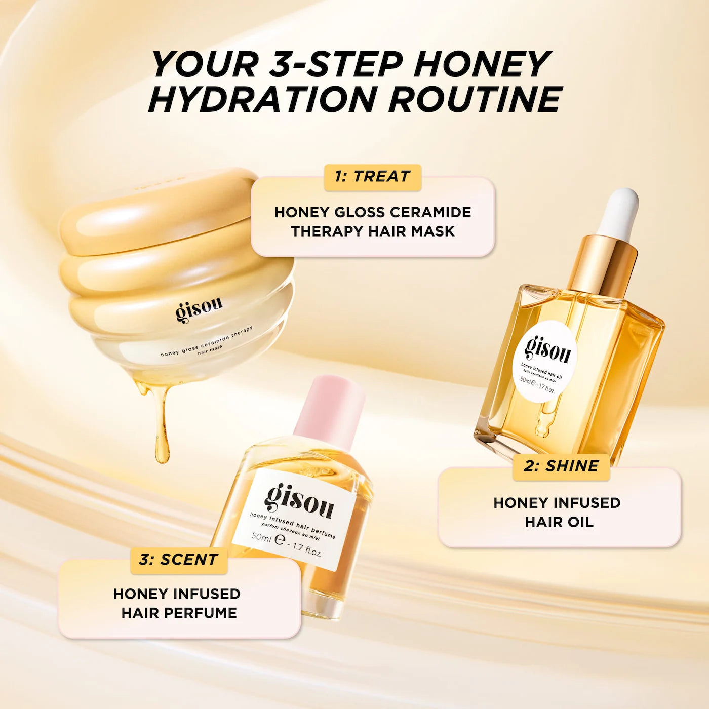 Gisou Honey Gloss Ceramide Therapy Hydrating Hair Mask - PRE ORDEN