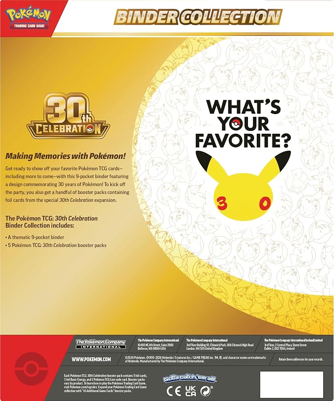 Pokémon TCG: 30TH Celebration - Binder Collection - ENTREGA INMEDIATA