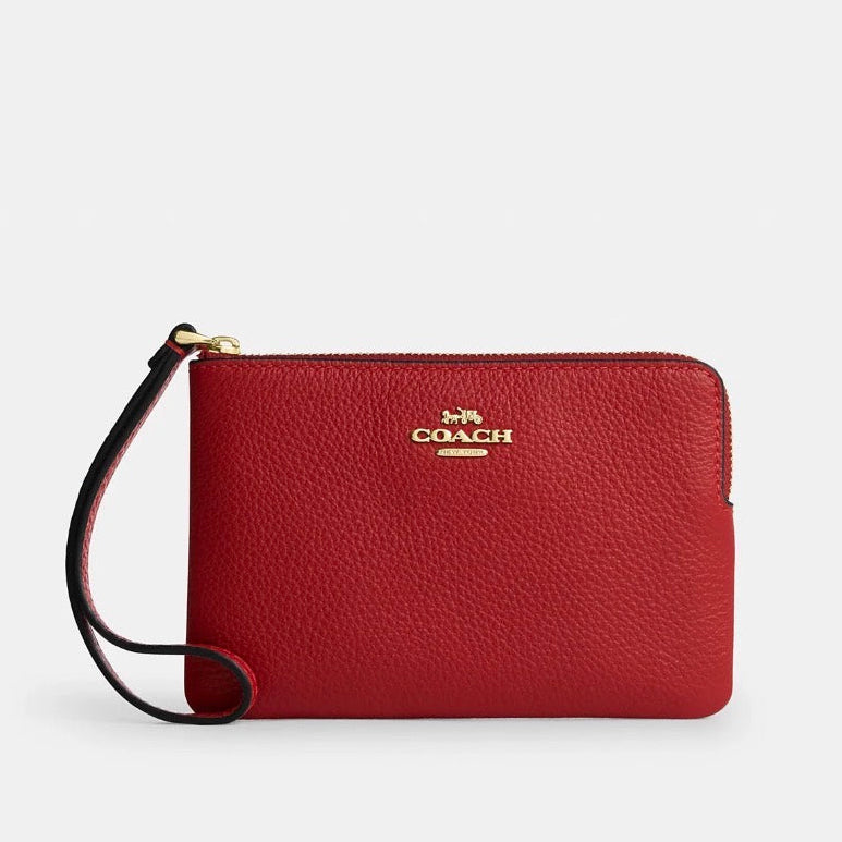 Coach Outlet Corner Zip Wristlet RED - PRE ORDEN