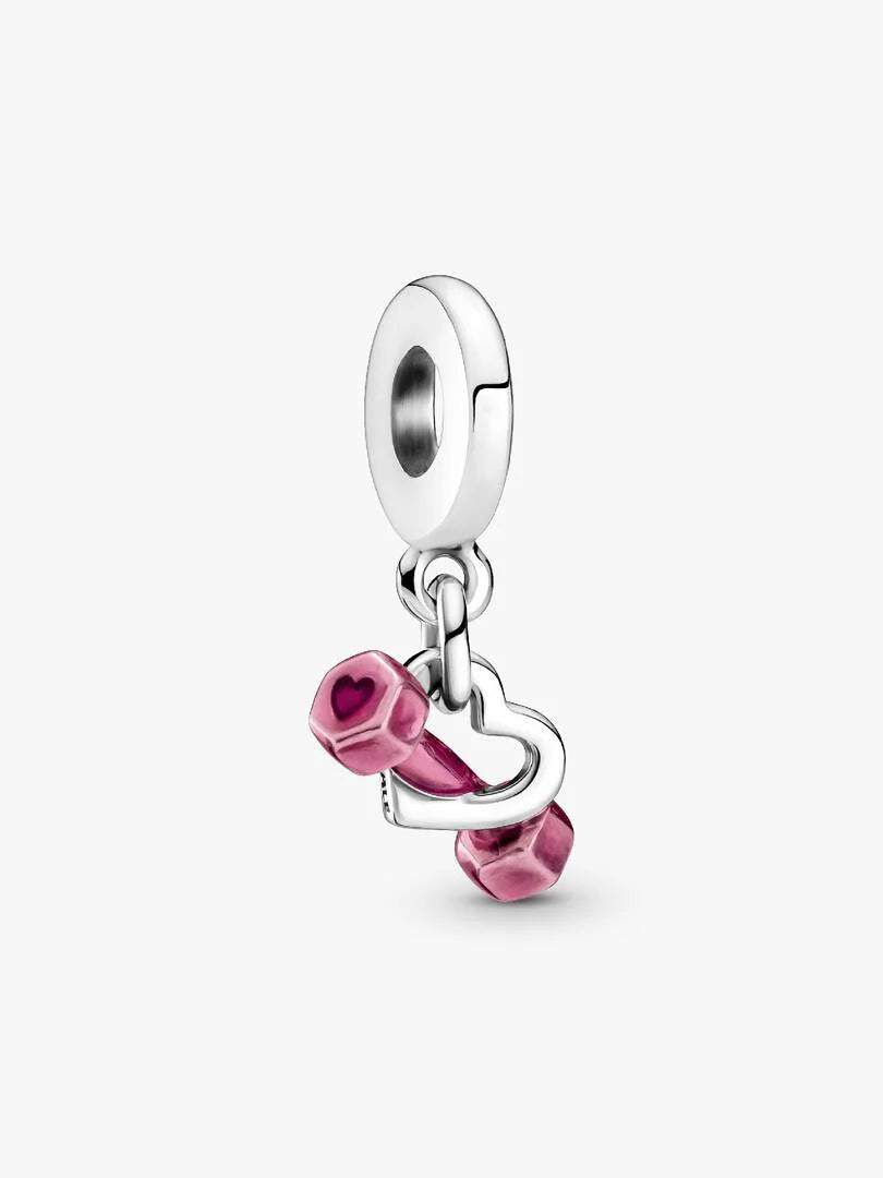 Pandora Dumbbell & Heart Dangle Charm - PRE ORDEN