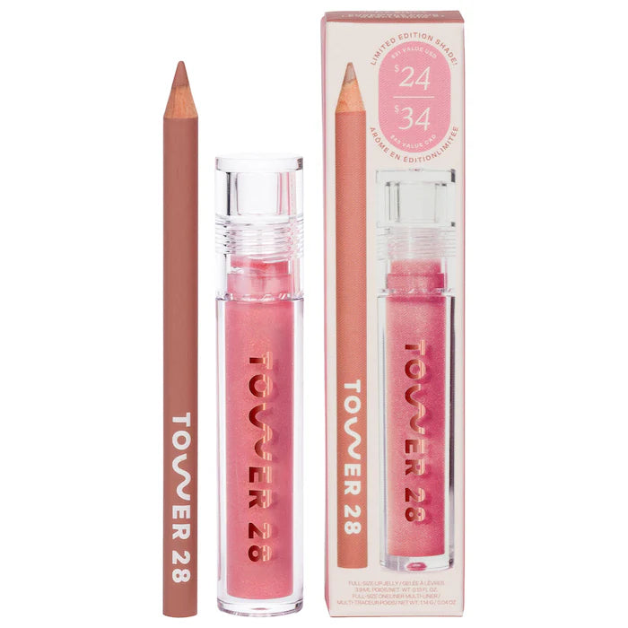 Tower 28 Beauty Line + Shine Lip Liner and Lip Gloss Set - PRE ORDEN