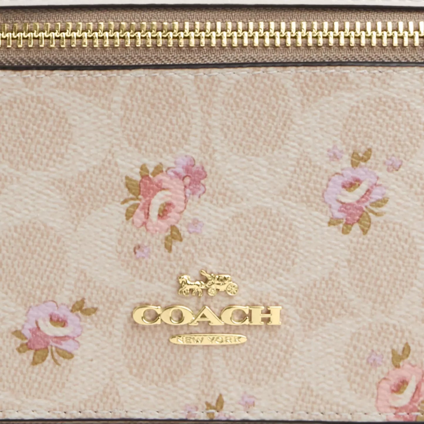 Coach cosmetic case in signature canvas with floral print - PRE ORDEN