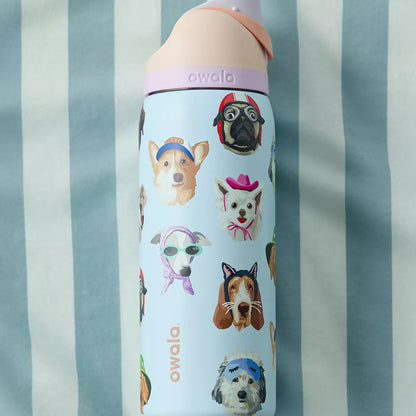 Owala UO Exclusive Dog Collage FreeSip 32 oz Water Bottle - PRE ORDEN