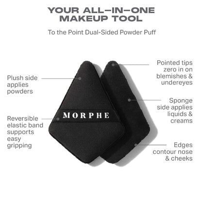 Morphe To the Point Dual-Sided Powder Puff - PRE ORDEN