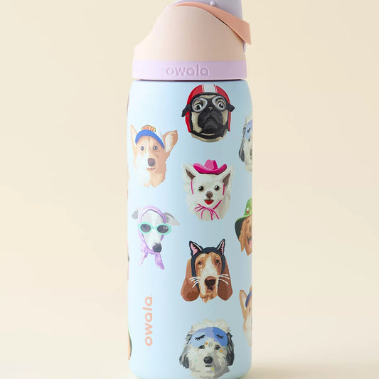 Owala UO Exclusive Dog Collage FreeSip 32 oz Water Bottle - PRE ORDEN