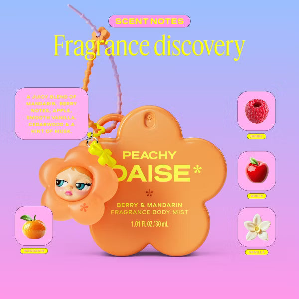 DAISE Mini Body Mist + Charm - Peachy - PRE ORDEN