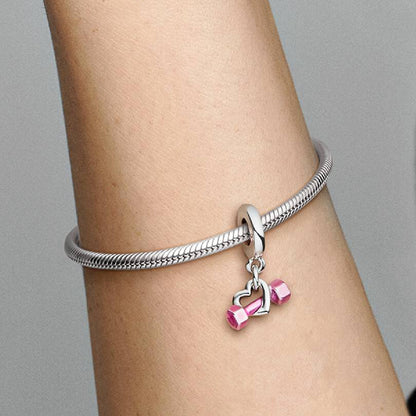 Pandora Dumbbell & Heart Dangle Charm - PRE ORDEN