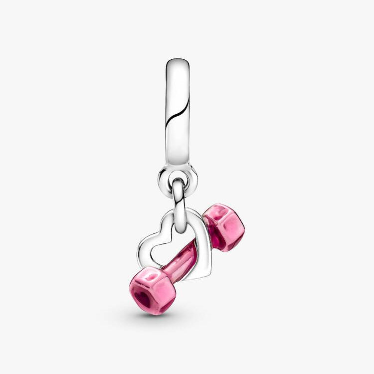 Pandora Dumbbell & Heart Dangle Charm - PRE ORDEN