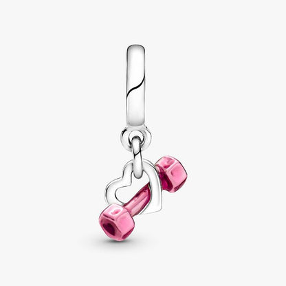 Pandora Dumbbell & Heart Dangle Charm - PRE ORDEN