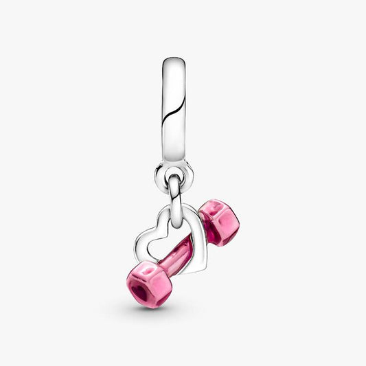 Pandora Dumbbell & Heart Dangle Charm - PRE ORDEN
